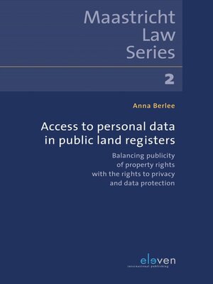 cover image of Access to Personal Data in Public Land Registers